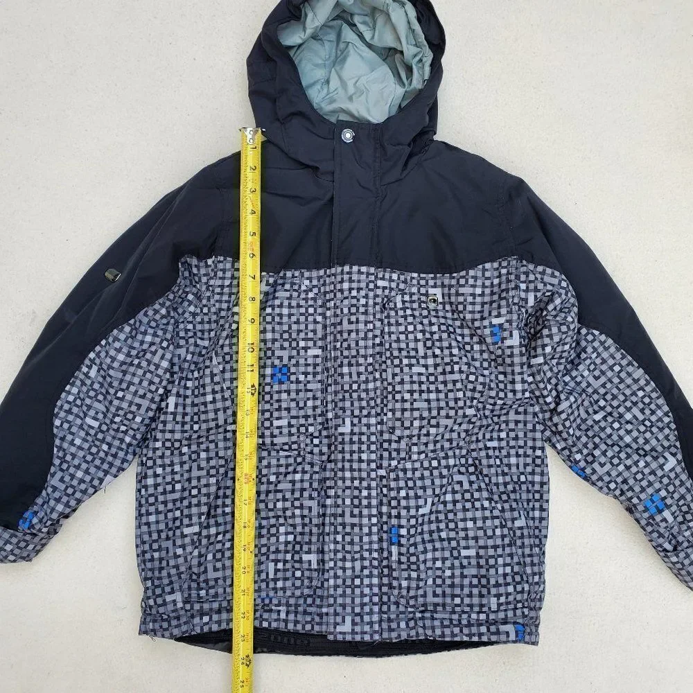 Ripzone Black and Gray Hooded Snow Jacket